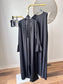 Simple soft crepe black abaya set