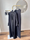 Simple soft crepe black abaya set