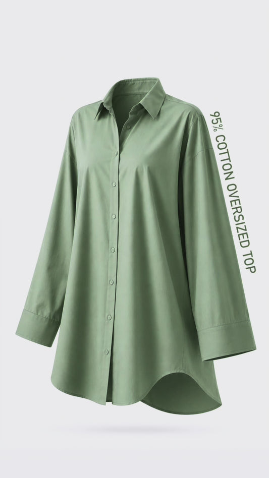 Oversized summer cotton top